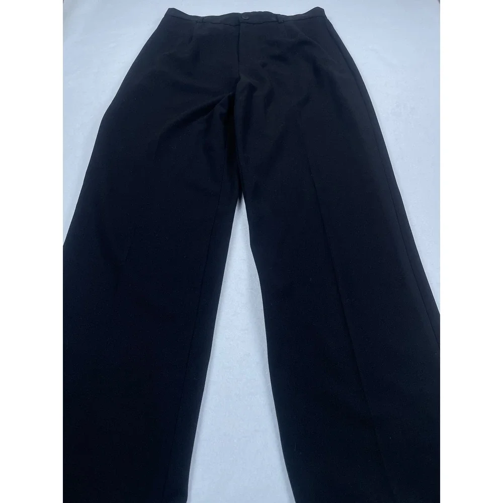 Nordstrom Womens Black Straight Leg Dress Pants Trousers Size 8 Office Casual